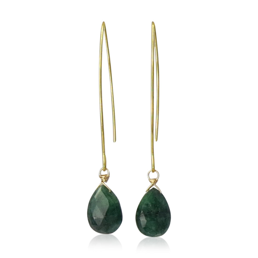 La Lacey 98 - Emerald Earrings Hook