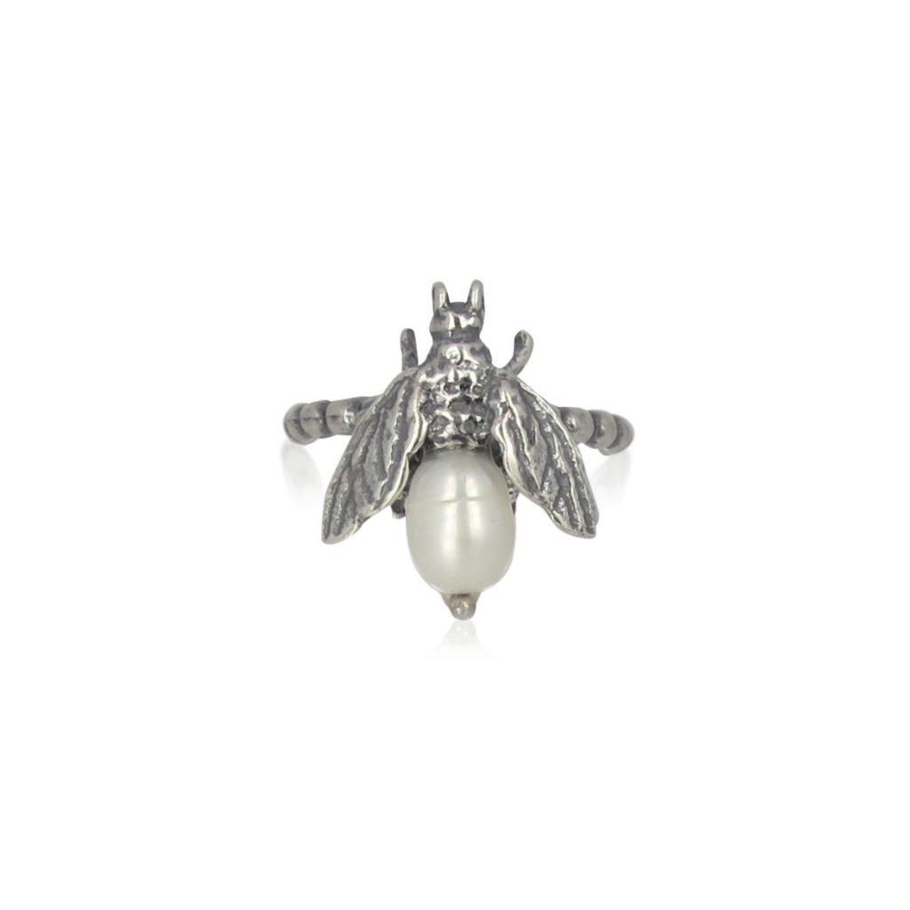 Gem Kingdom - Bee Ring White Pearl 01