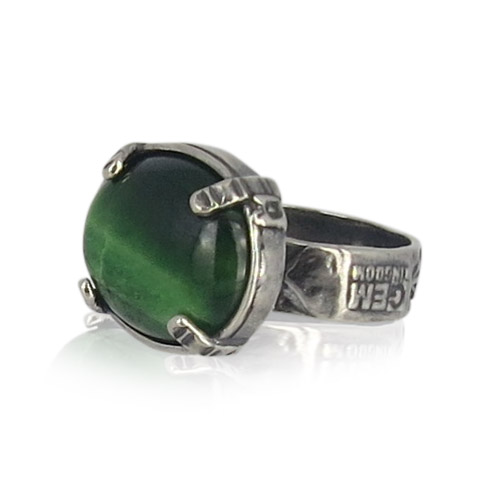 Gem Kingdom - Green Tigereye Ring R19a11