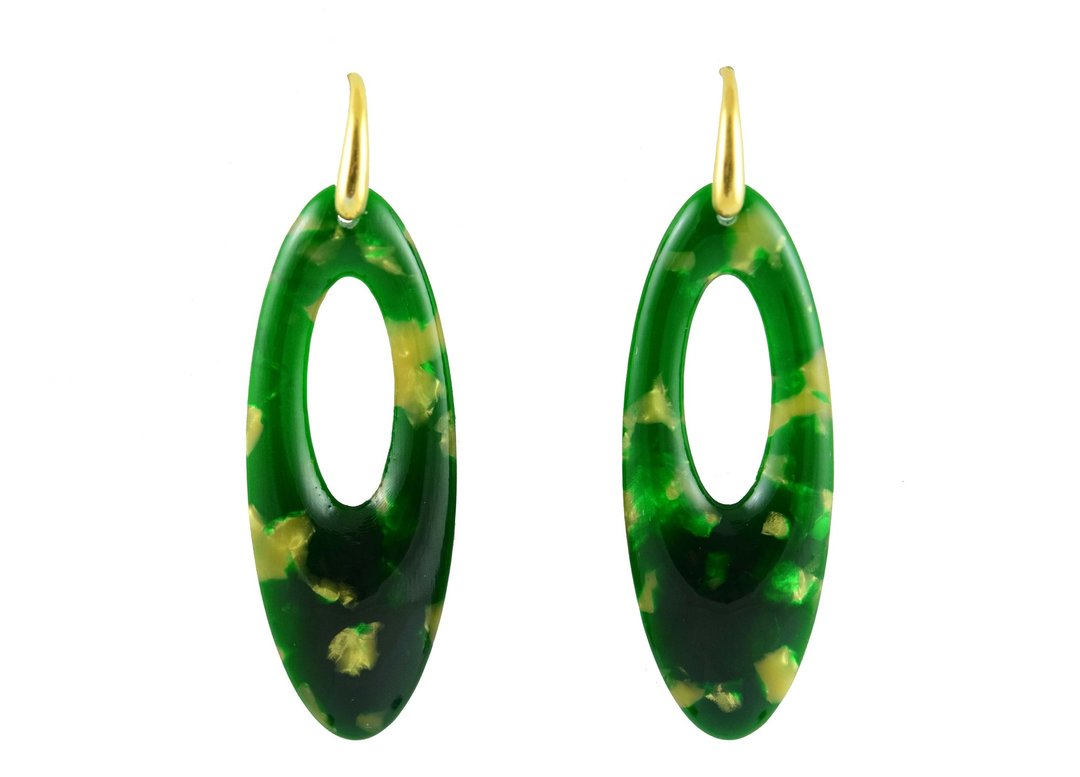 Miccys - Green Marble Ovals