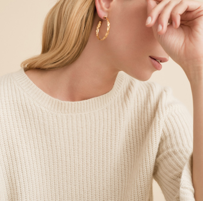 Gas Bijoux - Tresse Earrings Small Gold model