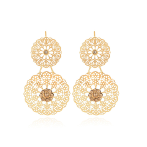 Gas Bijoux - Flocon Gold Earrings