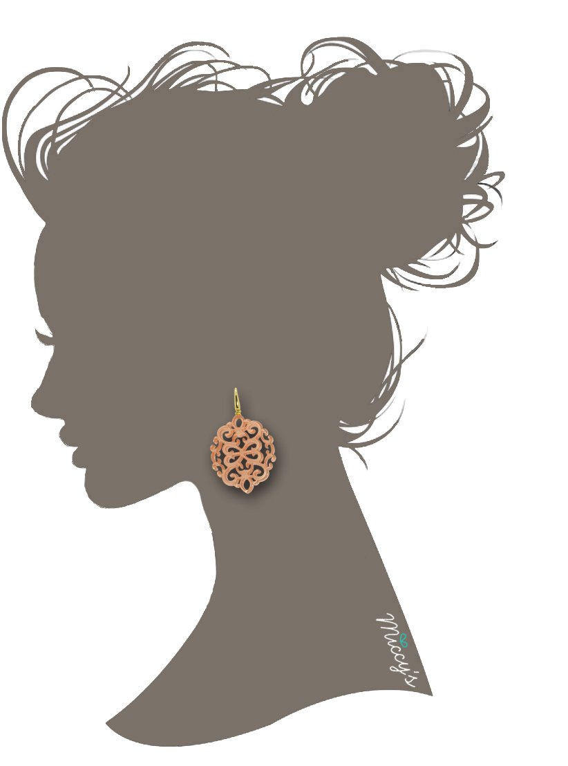 Miccys - Ahlan Blush Petite Earrings model