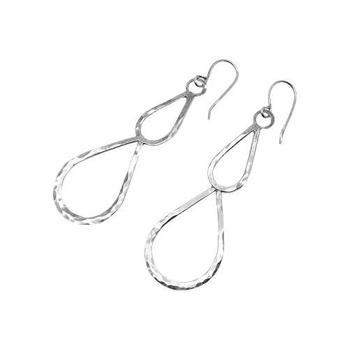 Zaz - Earrings Silver Double Drop