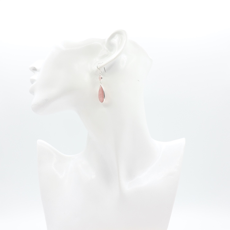 Coby van den Bor - Earrings Strawberry Quartz 913 model