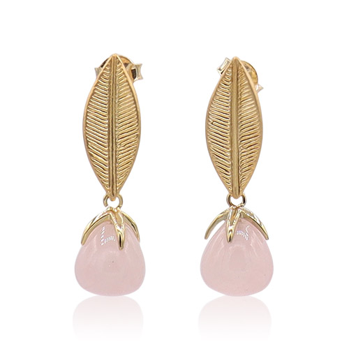 Callysta's Findings - Earrings Rosequartz 2