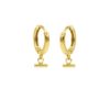 Karma - Hinged Hoops Symbols Horizontal Tube Gold m2976hin