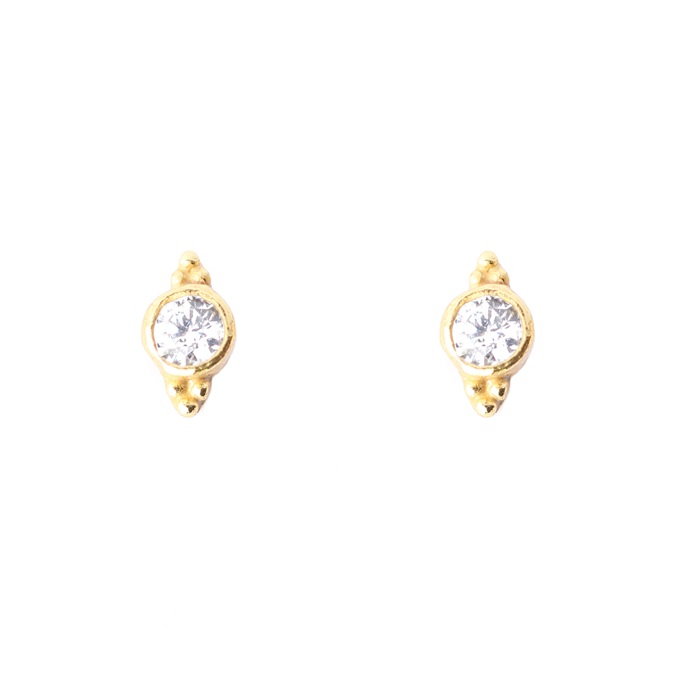 Muja Juma - Earrings White Zirconia 1010GB1