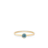 14kt Gold- Denim Blue Round Ring