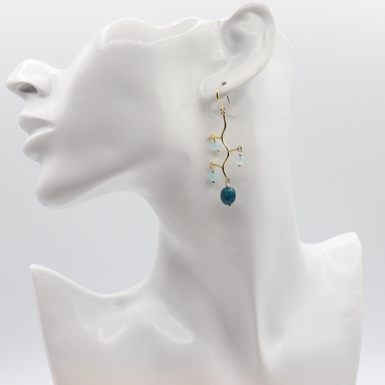 Callysta's Findings - Earrings Apatite Branch model