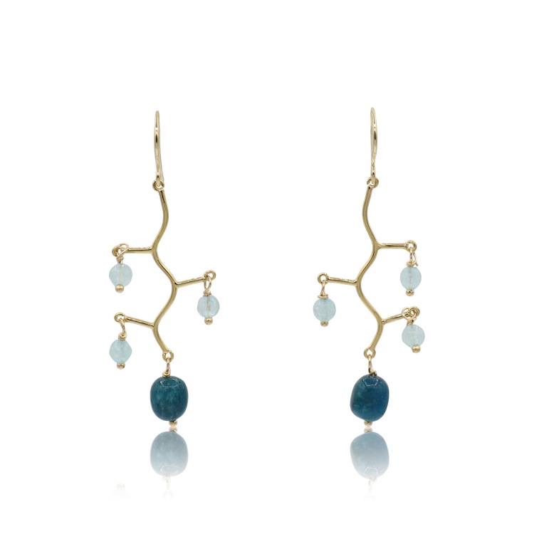 Callysta's Findings - Earrings Apatite Branch