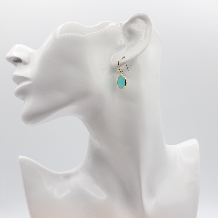 Callysta's Findings - Earrings Aqua Triangles model