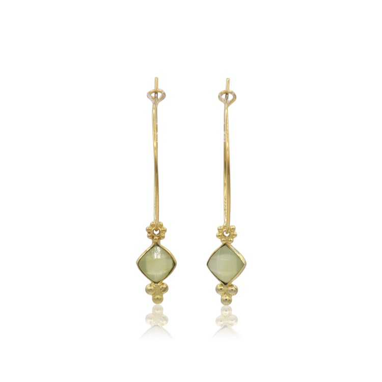 Callysta's Findings - Earrings Hoops Prehnite