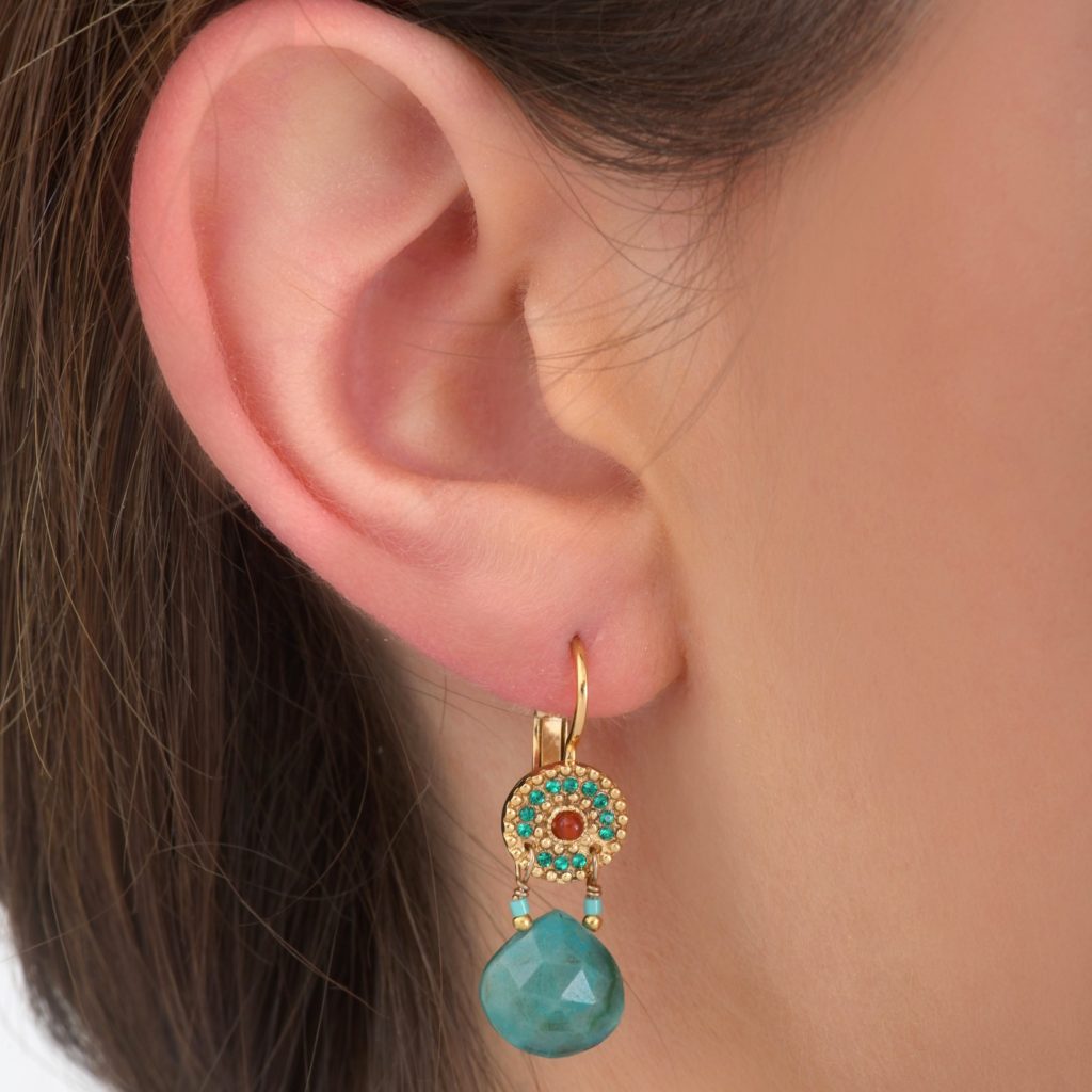 Satellite Paris - Earrings Cheyenne Aqua model