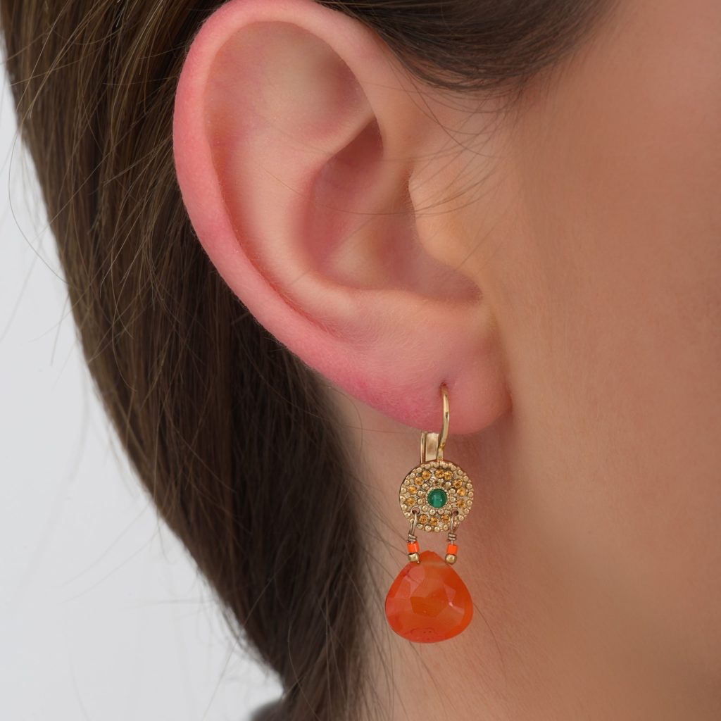 Satellite Paris - Earrings Cheyenne Orange model