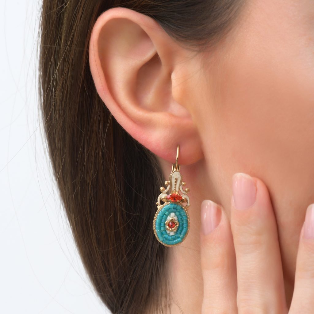 Satellite Paris - Earrings Rivage Blue model