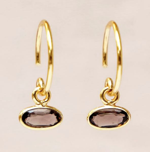 Muja Juma - Earrings 1536GB3 Smokey Quartz