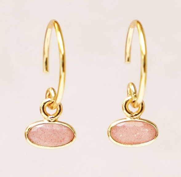 Muja Juma - Earrings 1536GB4 Peach Moonstone