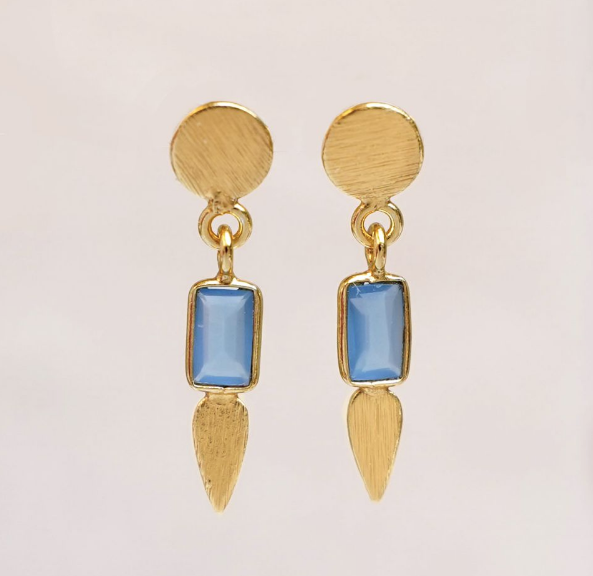 Muja Juma - Earrings 1544GB9 Blue Chalcedony