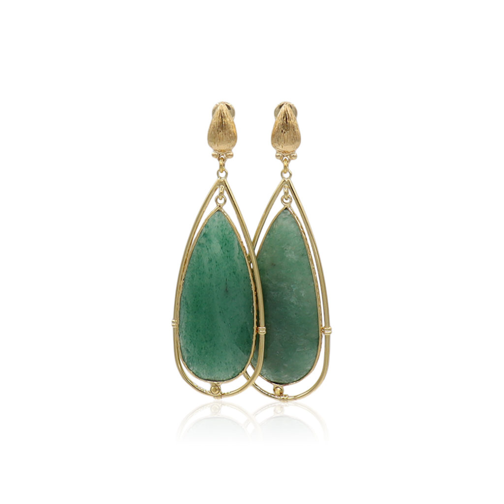 Gas Bijoux - Earrings Cage Amazonite