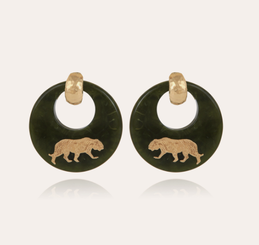 Gas Bijoux - Earrings Tigre Kaki