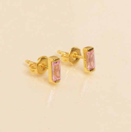 Une a Une - Ear Studs Crystal Pink