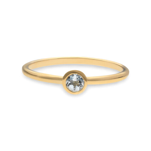 Swing Jewels - 14ct Birthstone Ring - March Aquamarine