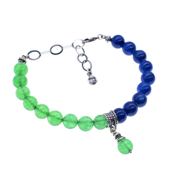 Gem Kingdom - Bracelet Green and Blue Jade B20d10