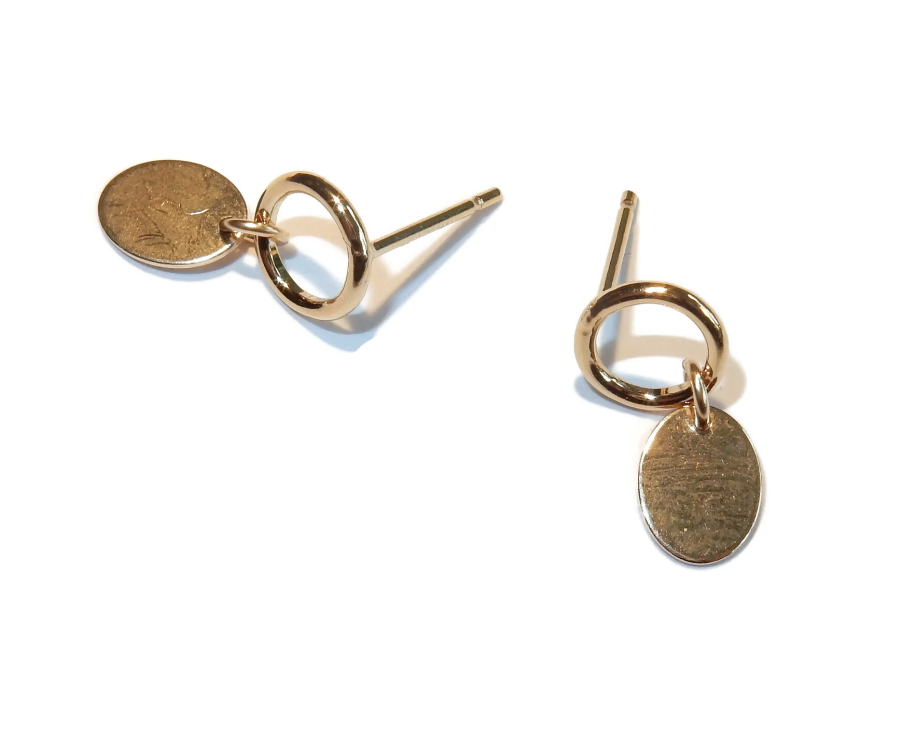 Gnoes - Earrings Basic Circle Oval Charm