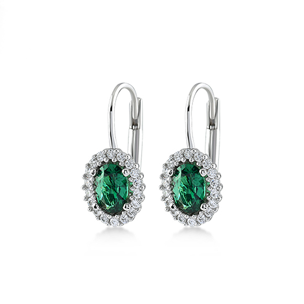 Swing Jewels - Earrings Emerald Zirconia Oval