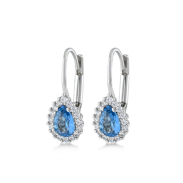 Swing Jewels - Earrings Light Blue Zirconia Drop