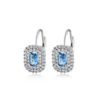 Swing Jewels - Earrings Light Blue Zirconia Square