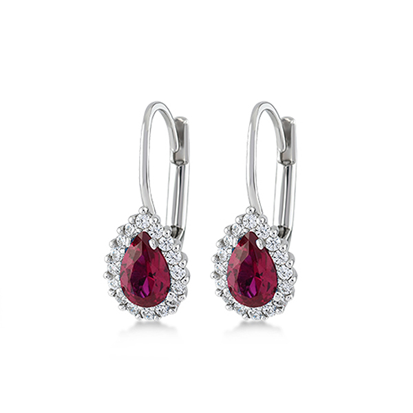Swing Jewels - Earrings Ruby Zirconia Drop