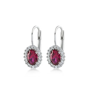 Swing Jewels - Earrings Ruby Zirconia Oval