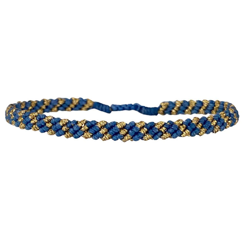 Leju Handmade - Bracelet Cherry Blue Gold