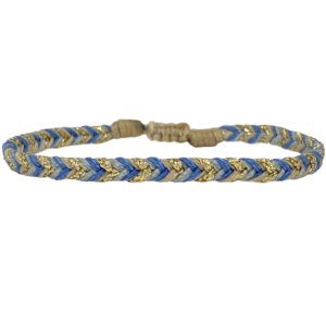 Leju Handmade - Bracelet Trenza Blue Gold