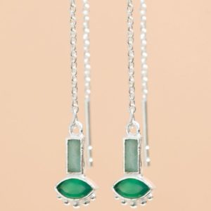 Muja Juma - Earrings 10069sb Green Agate Amazonite