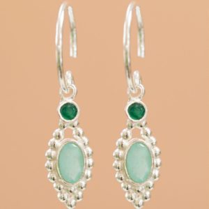 Muja Juma - Earrings 10094sb Amazonite Green Agate