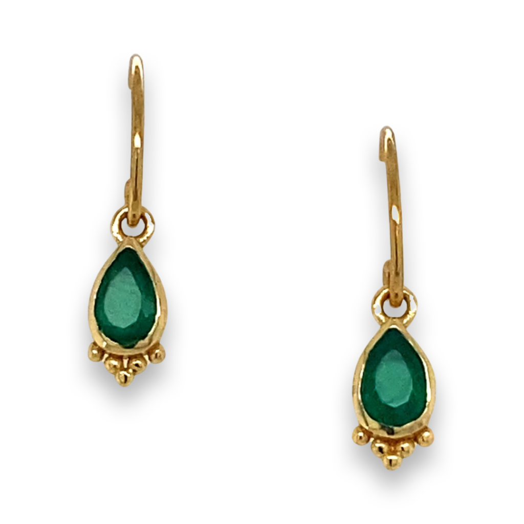 Muja Juma - Earrings Drop Green Agate