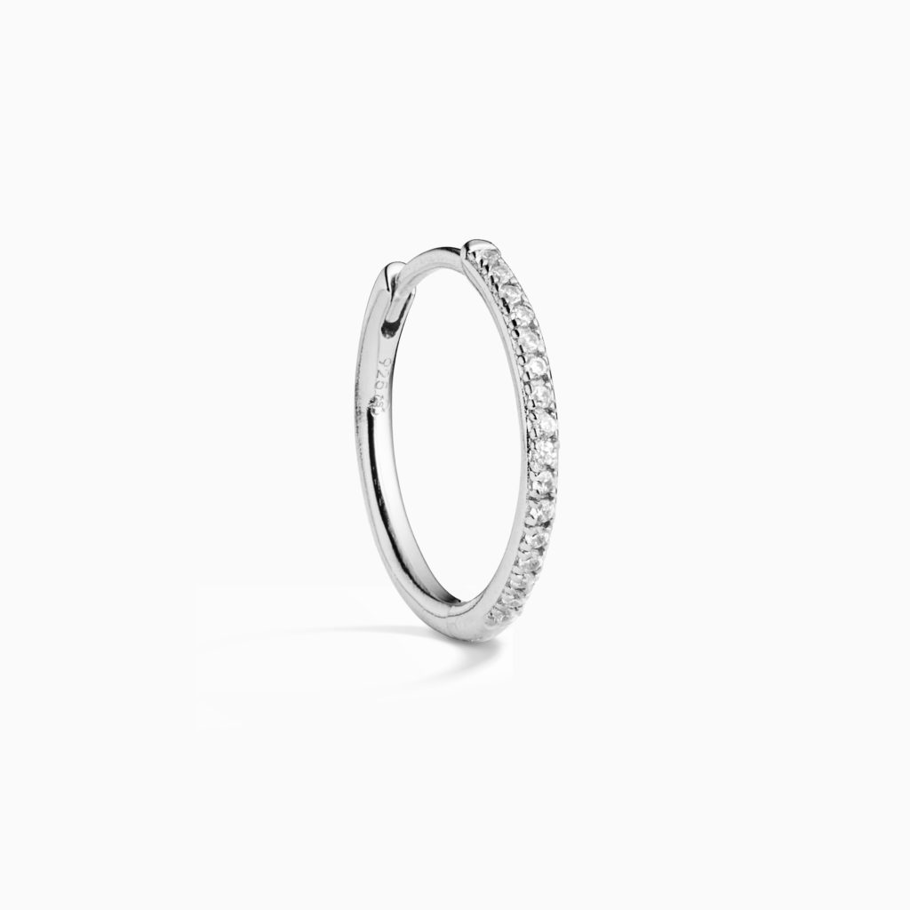 Eline Rosina - Essential Zirconia Huggie Silver L