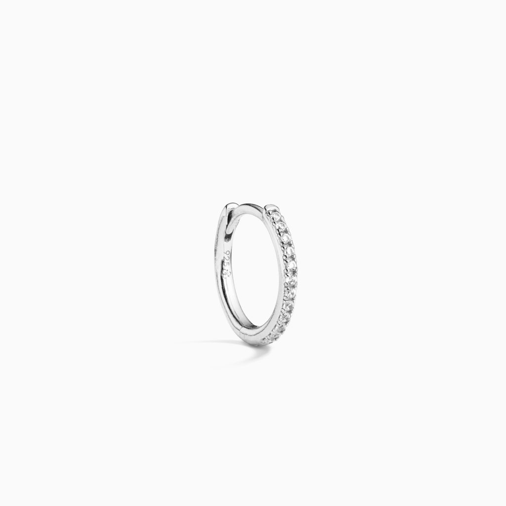 Eline Rosina - Essential Zirconia Huggie Silver M