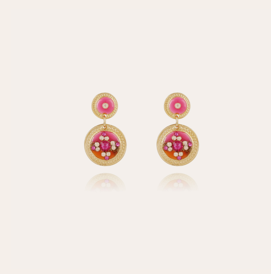 Gas Bijoux - Earrings Sequin Mini Fuchsia