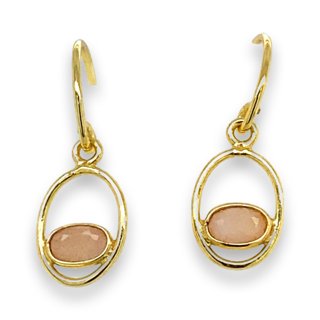 Muja Juma - Earrings Eye Peach Moonstone