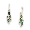Muja Juma - Earrings Silver Leaves Green Obsidian