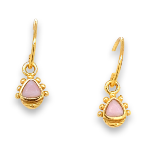 Muja Juma - Earrings Triangle Pink Opal