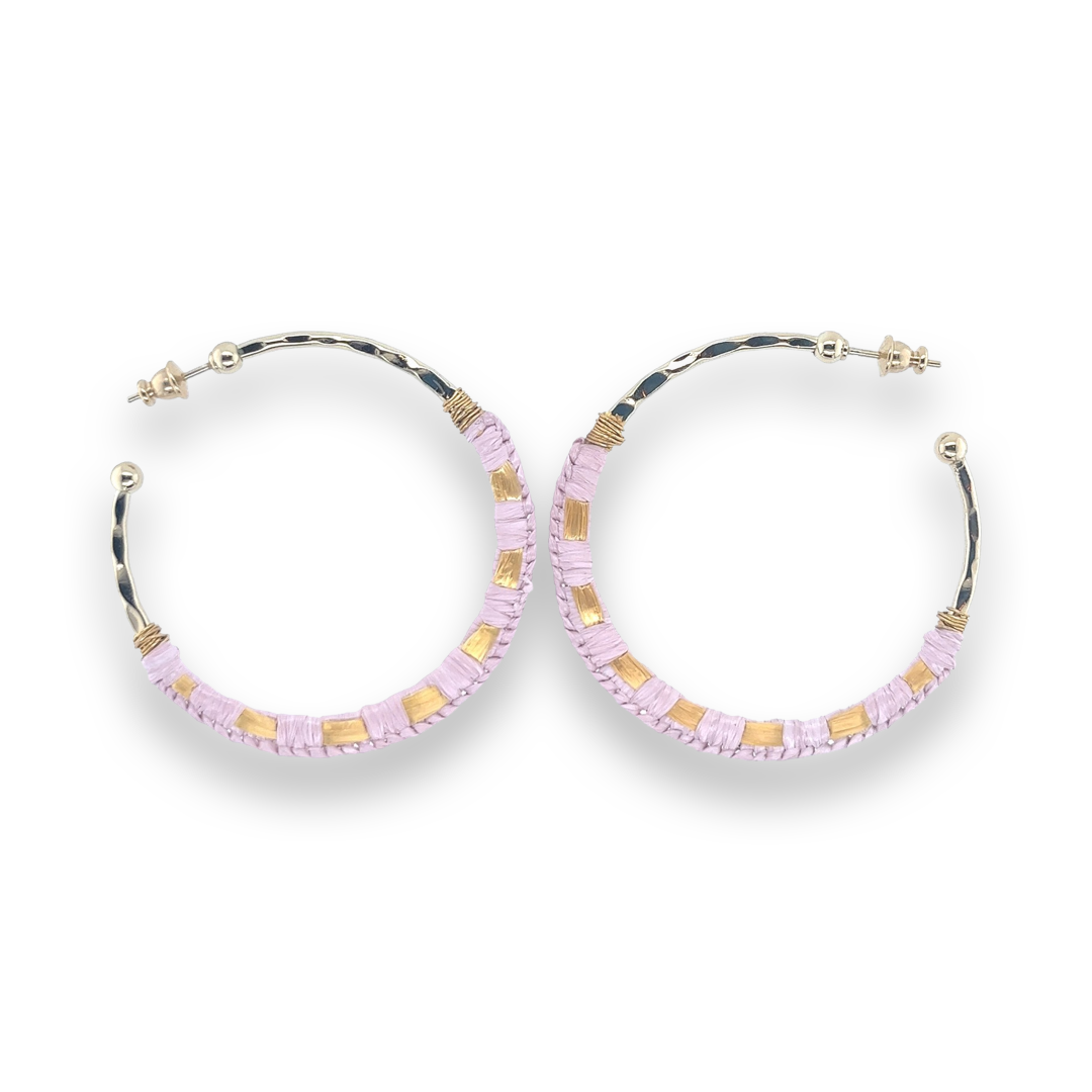 Gas Bijoux - Earrings Hoops Bako Light Pink