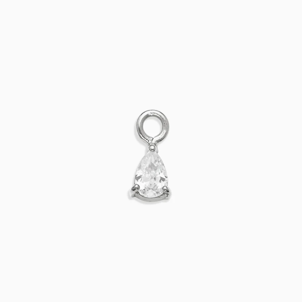 Eline Rosina - White Drop Dangle Silver