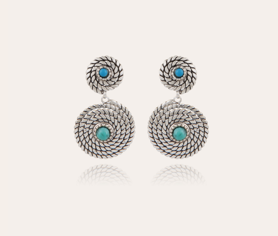 Gas Bijoux - Earrings Silver Onde Lucky Mini Turquoise