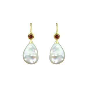 Sputnik Jewelry - Earrings Baroque Pearl Garnet