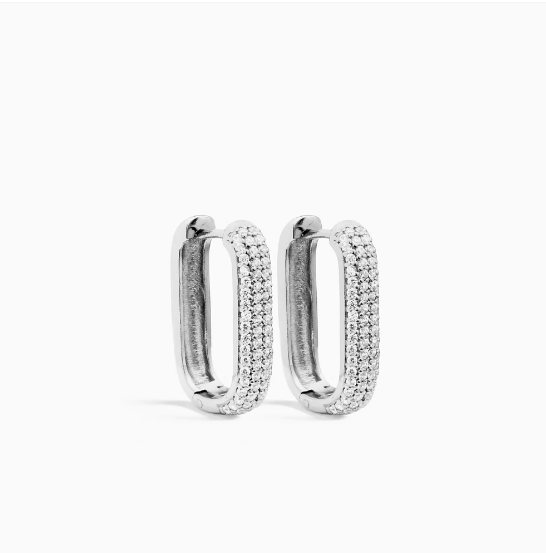 Eline Rosina - Icon Pavé Hoops Silver